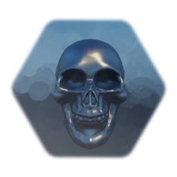 metal skull decoration