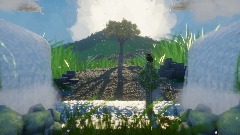 Grave in the waterfall