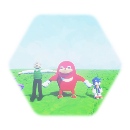 Wallace and walugi and Sonic and knuckles Dancing