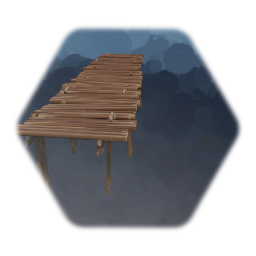 Basic old wooden jetty