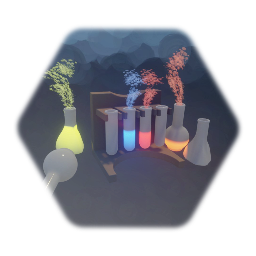 Potion Bottles and Stand