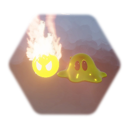 Firey and Golden Slime