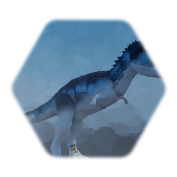 Funny blue Carnotaurus