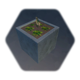 Modern Potted Bush (Small)