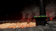 Lava Pit on an Alien Planet