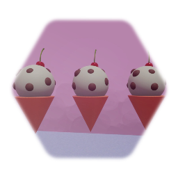 Mint ice cream with a Cherry on top.