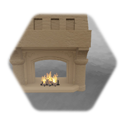 Stone fireplace