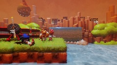 Sonic 1 remade main menu but Halloween