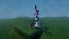 Granny so tall,Max so short.