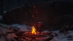 Sushi Matsumoto and Doug the T-rex chilling in the woods.