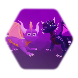 Spyro & Cynder (The Superflame dragons)