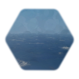 Cartoony Wavy Blue Ocean