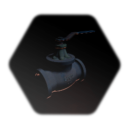 Old Rusty Long Handle Valve With Open / Close Logic