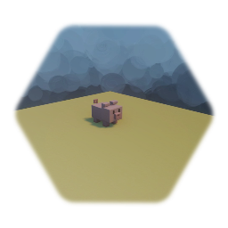 Blocky Farm Pig