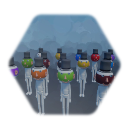 Billiard ball puppets