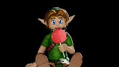 Young Link licking a lollipop 🍭