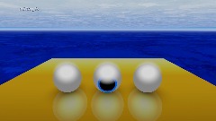 No flecks reflective floor and sphere with Fleckless Skybox