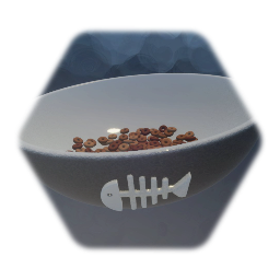 Cat Bowl with Kibble