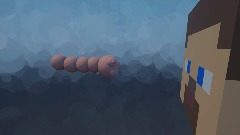 Steve eats a worm ( do not play )