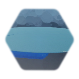 Icy Lake with flowing water beneath