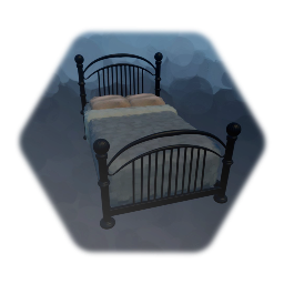 Bed Black Metal Frame Low Thermo