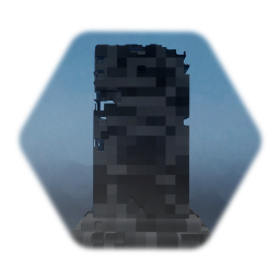 square gravestone (partial damage)