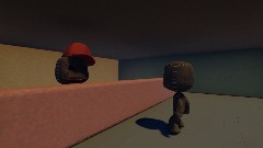 Sackboy eats burger turns to zombi