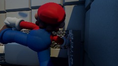 Mario slips and falls out the window after a toaster accident