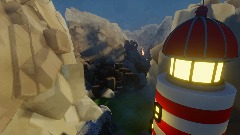 The light house near the sea