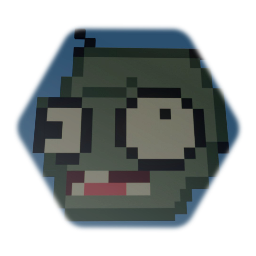 Pixel Brown Coat Zombie Head