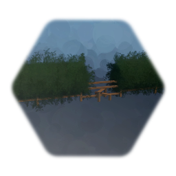 Hedge Section with Fence and Stile