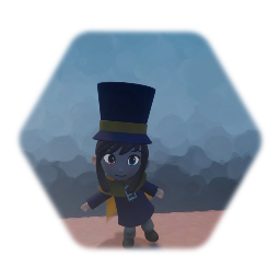 hat kid with a red pupil