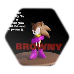 Browny select a character