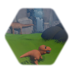Roam around while being a baby dinosaur