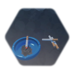 Cigarettes and ash tray