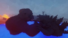 Godzilla vs kong fight in water