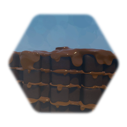 Chocolate cake mountain/wall