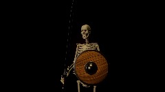 Skeleton banging shield