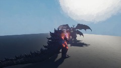 Destroyah vs burning Godzilla