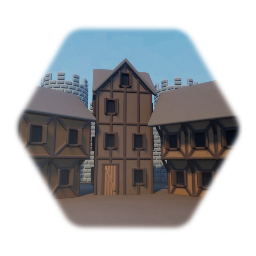 Medieval big urban houses