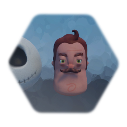 Hello neighbour head and skeleton head