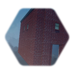 Brick warehouse with garage door