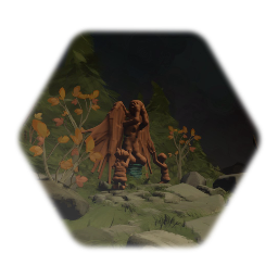 Praying the angel statue