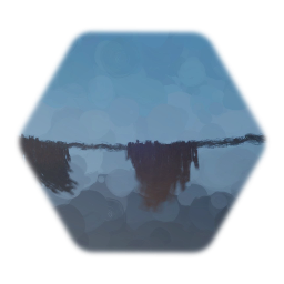 Tattered cloth on rope