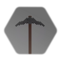 Minecraft movie stone pickaxe.