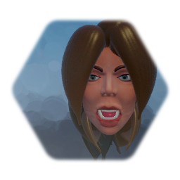 Realistic Human Female Head with Mouth