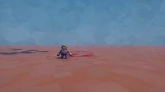 Wario explodes from sticky spam demo (very sad F)