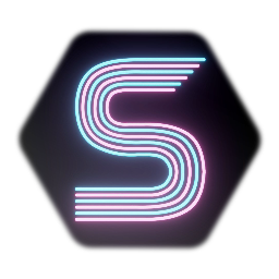 Neon Retro Striped Letter S