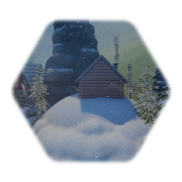 Remix of Snowy Mountain Village w/ Frozen Lake