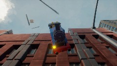 Why did Reboot Thomas fall off the roof?